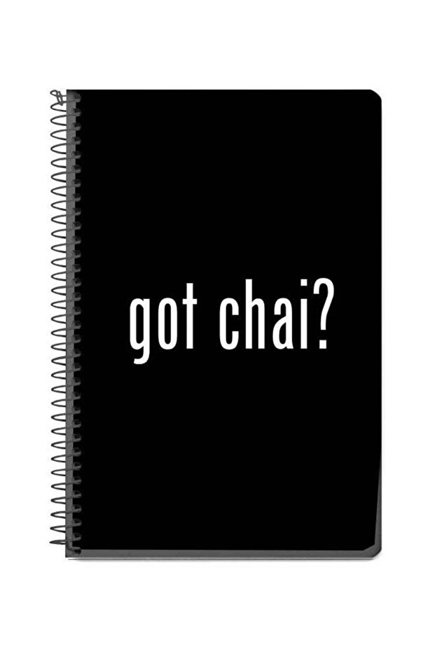 Got Chai Printed A5 Spiral Notebook Black/White