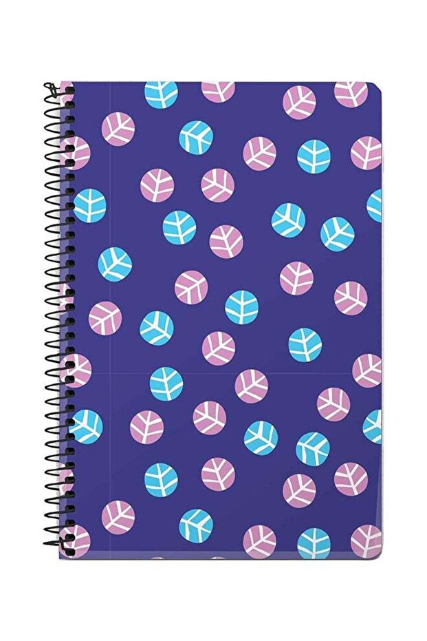 Bubbly Flakes A5 Spiral Notebook Blue