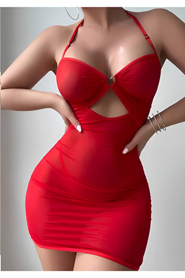 Venlisa Transparan Tül Gecelik V2402 - 8