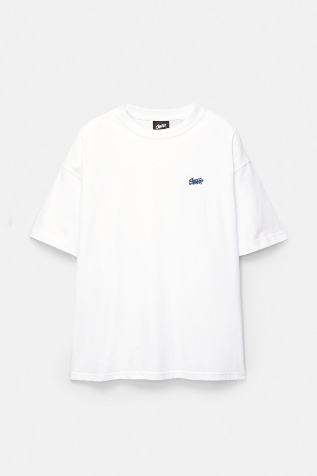 STWD logolu kareli t-shirt - 5