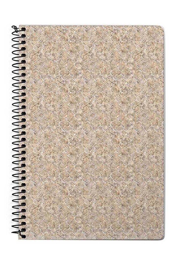 Arabesque Tiles A5 Spiral Notebook Beige