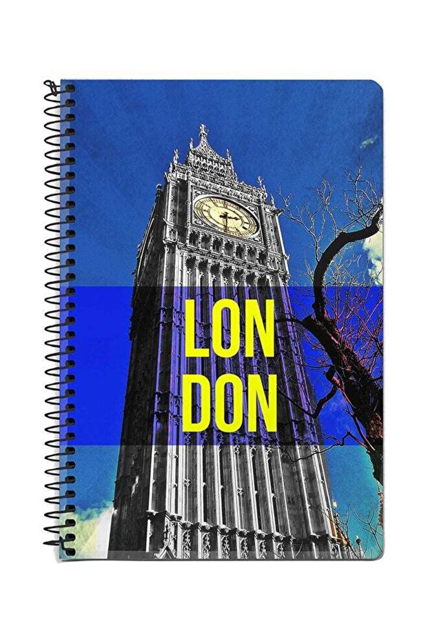 London - Big Ben A5 Spiral Notebook Multicolour