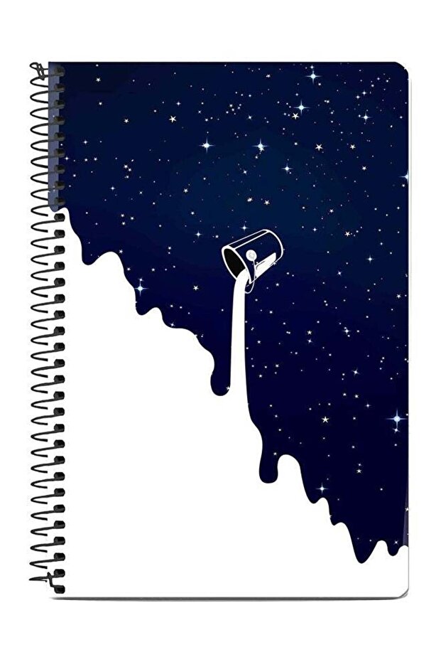 Milky Way A5 Spiral Notebook White/Blue