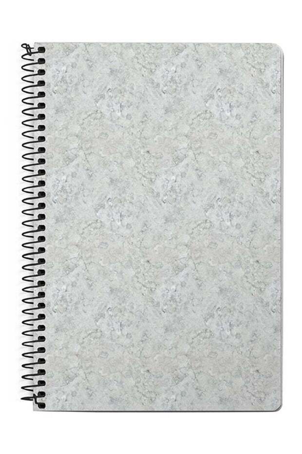 Marble Texture Black A5 Spiral Notebook Grey - 1