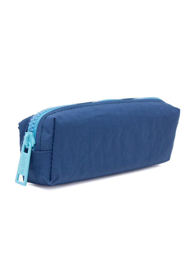 01106 Civit Mavi Suya Dayanıklı Krinkıl Kumaş Tek Bölmeli Kalemlik Kalem Kutusu - 3