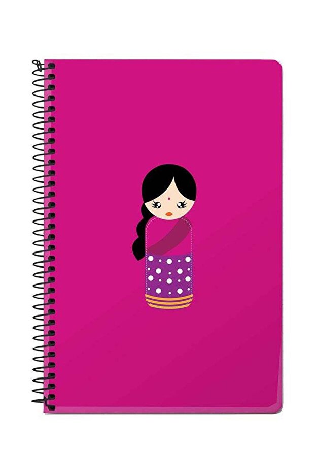Indian Doll A5 Spiral Notebook Pink