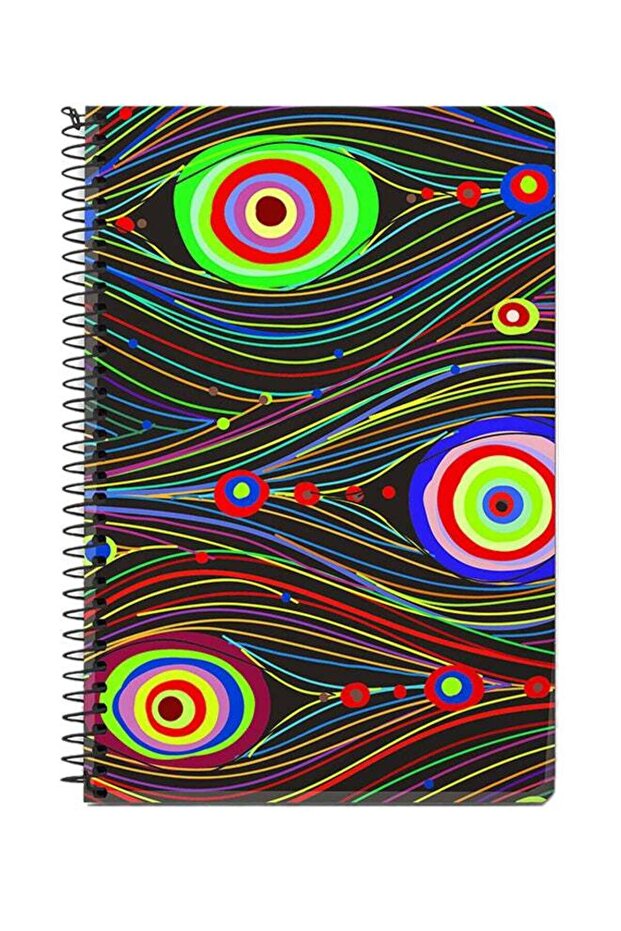 Peacock Eyes A5 Spiral Notebook Multicolour - 1