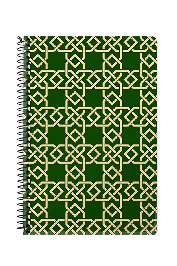 Arab Links A5 Spiral Notebook Green/Beige