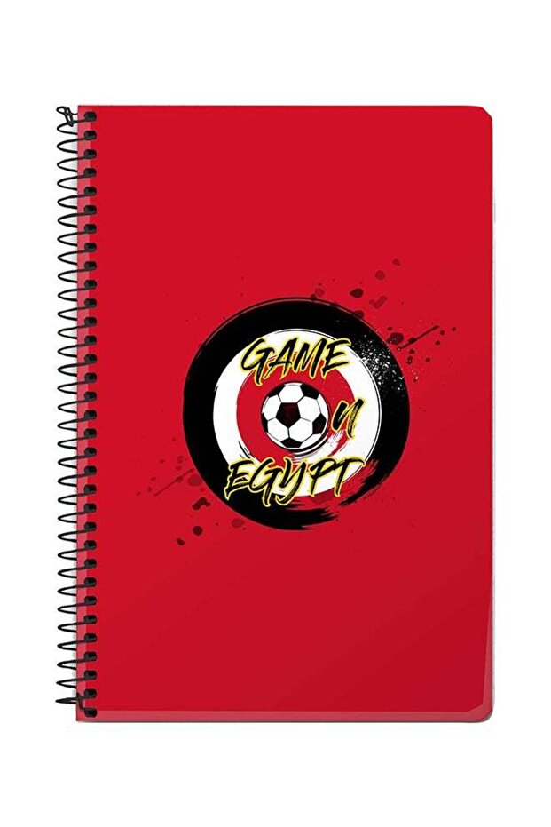 Game On Egypt A5 Spiral Notebook Red/Black