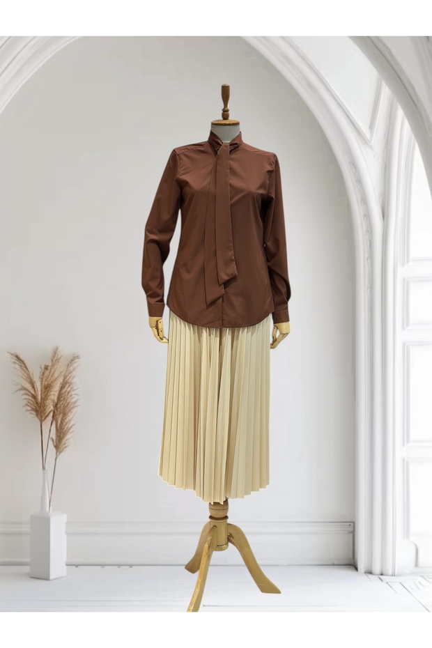 Kravatlı Kısa Gömlek - 1