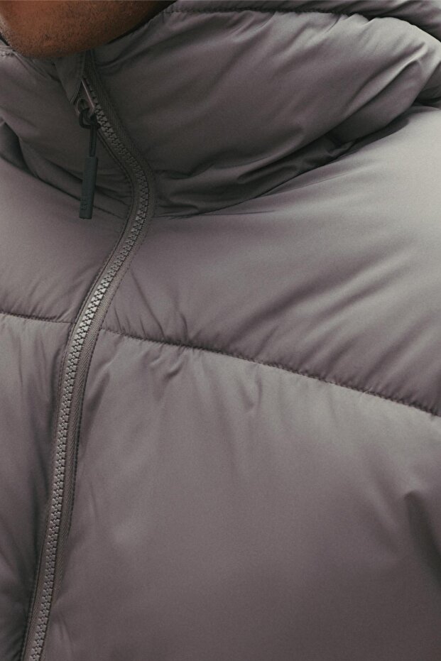 Kapüşonlu Dolgulu Ceket - 6