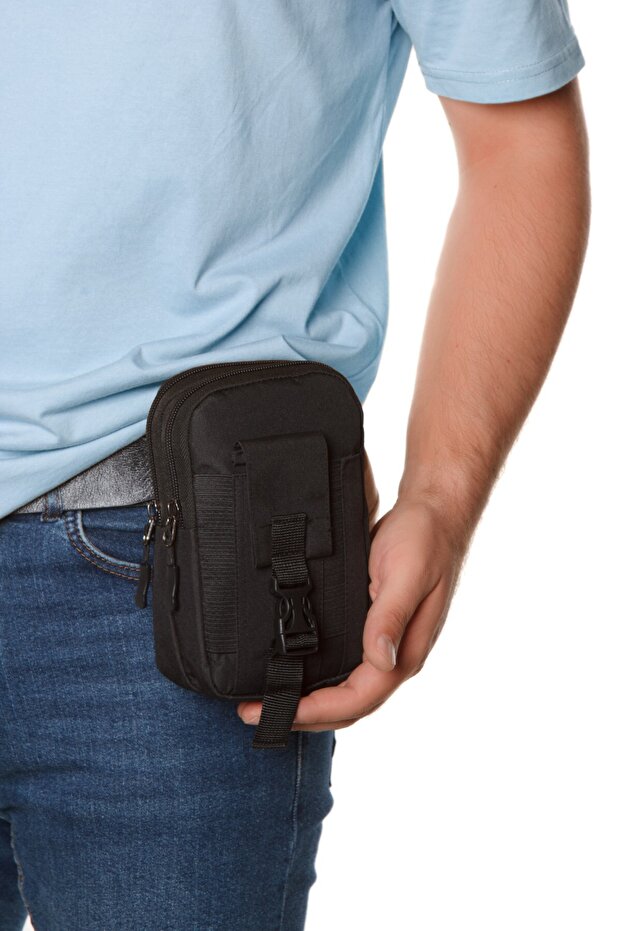 Men's Black Tactical Waist and Belt Bag