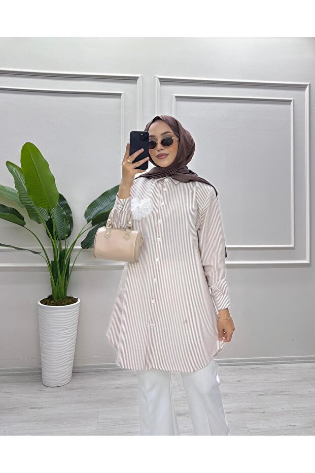 PAPATYA DETAYLI TUNİK - 3