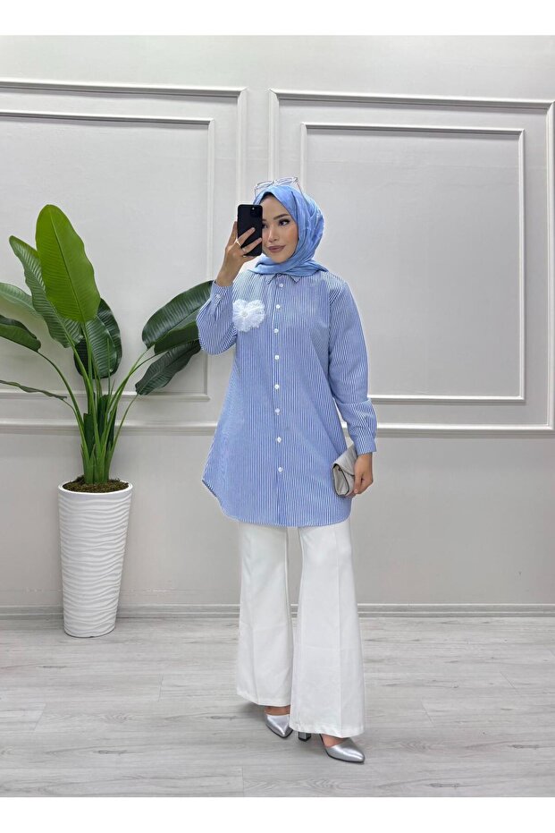 PAPATYA DETAYLI TUNİK - 3