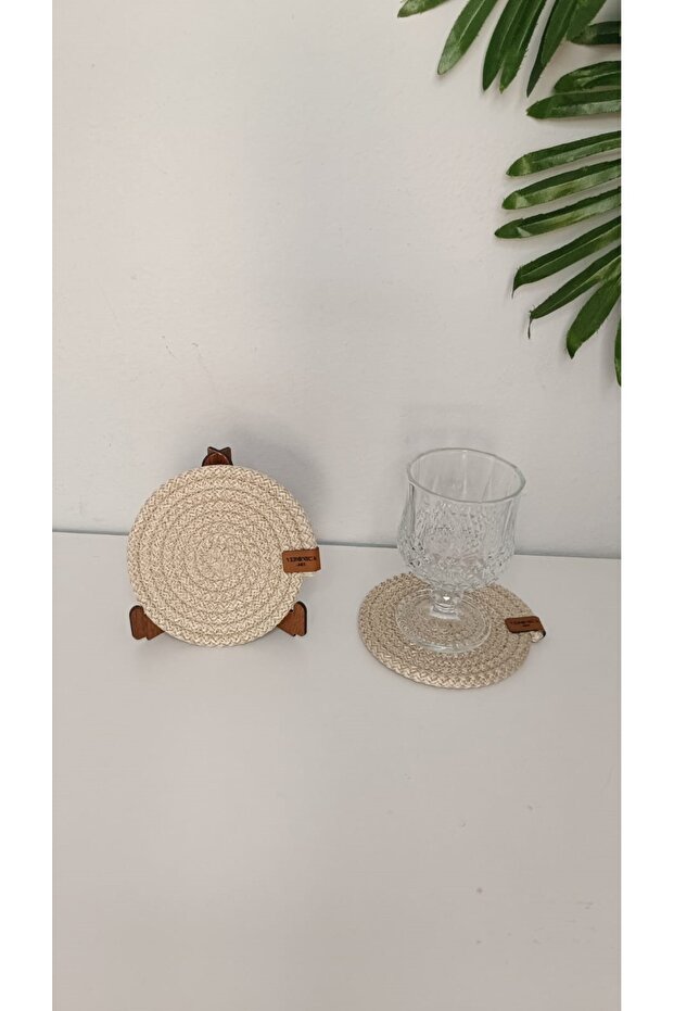 Coasters Beige Polyester - 5