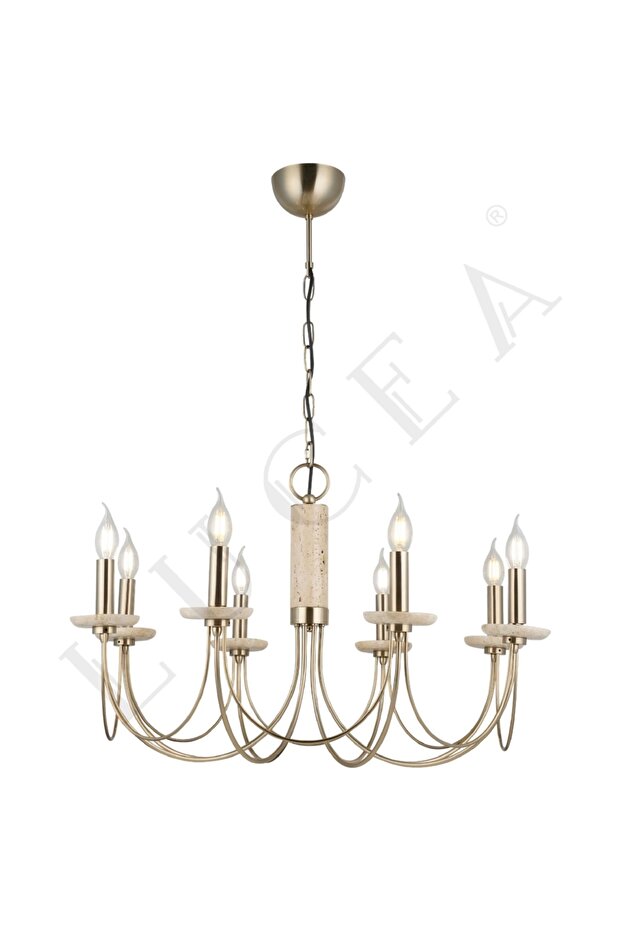 RAVO 8 LI ANTİK AVİZE 8XE14 - 1