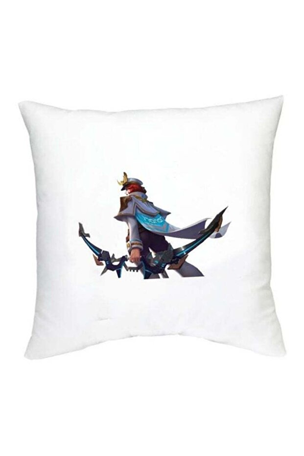Mobile Legends Character Printed Cushion White/Blue/Red 16x16inch