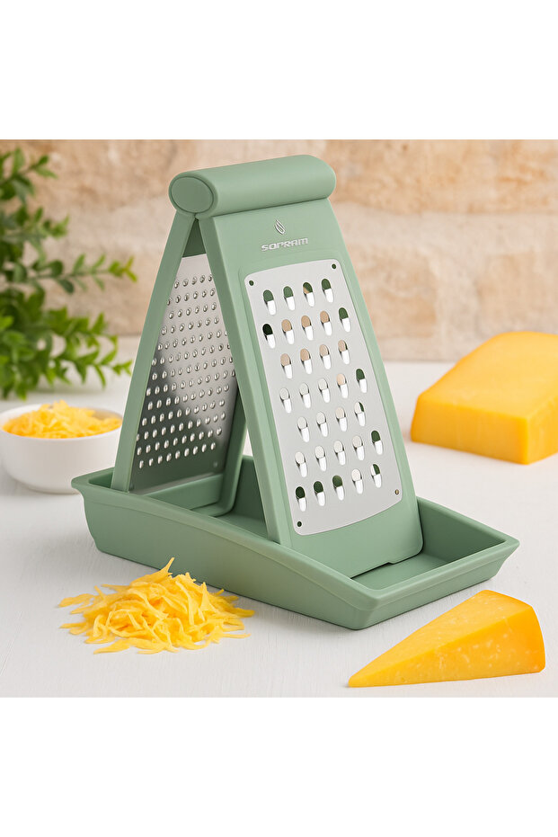 Smart Green 2 Piece Grater Set – Stainless Steel, Foldable Design, Compact and Stylish Kitchen Utensil