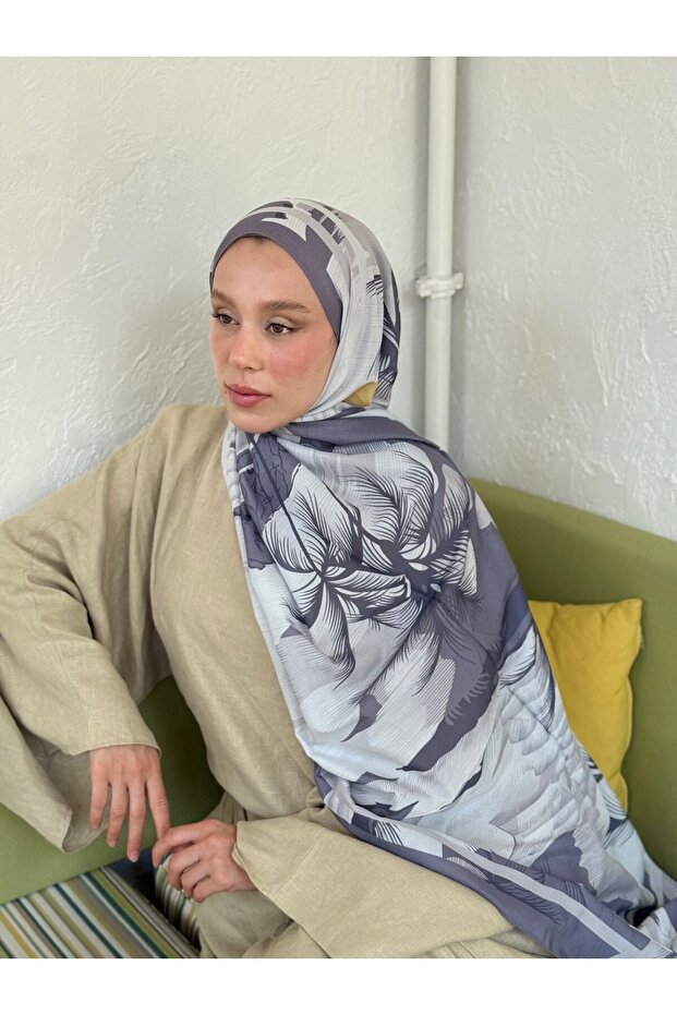 Palm Pattern Lina Shawl - 1