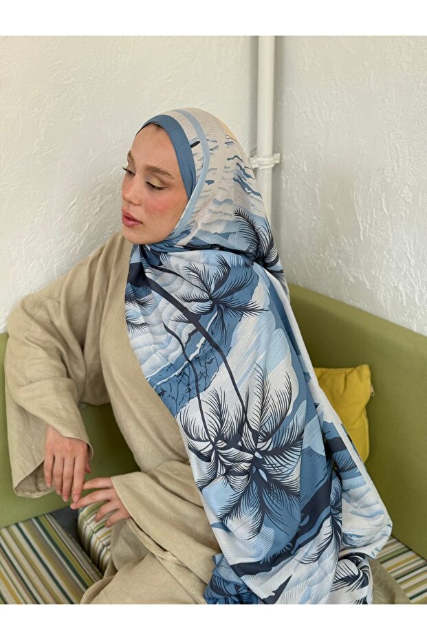 Palm Pattern Lina Shawl - 1