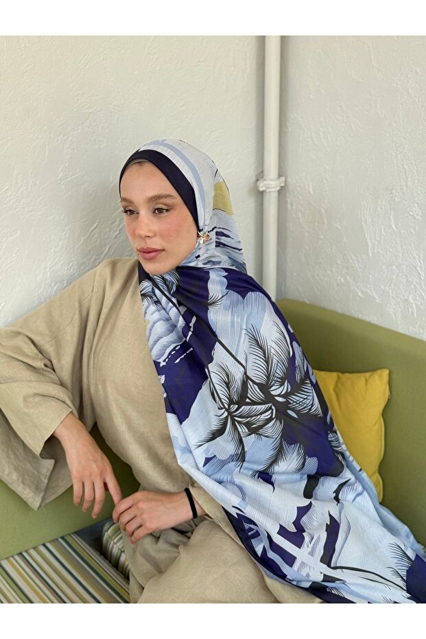 شال لينا بنمط النخيل