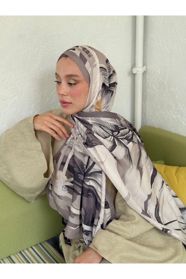 شال لينا بنمط النخيل - 2