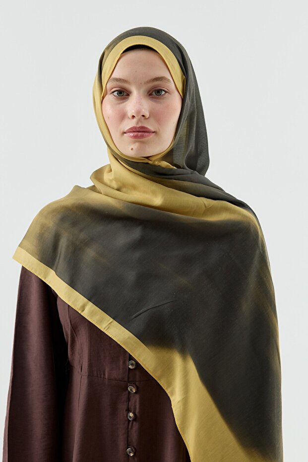 شال قطني بنمط الضباب - 1