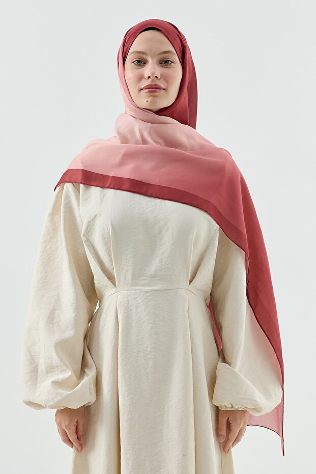 Ombre Pattern Cotton Shawl - 1