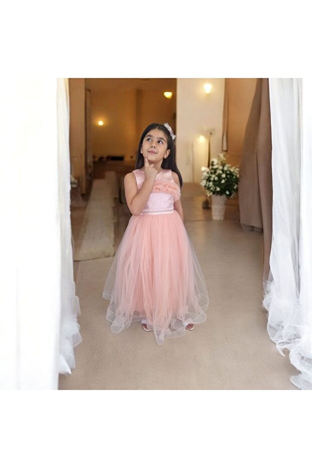 Firfirli Long 5-10 Years Girl's Evening Dress