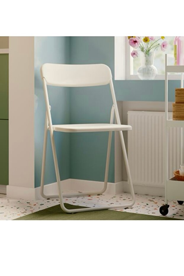 Vihals katlanır sandalye, beyaz - 2