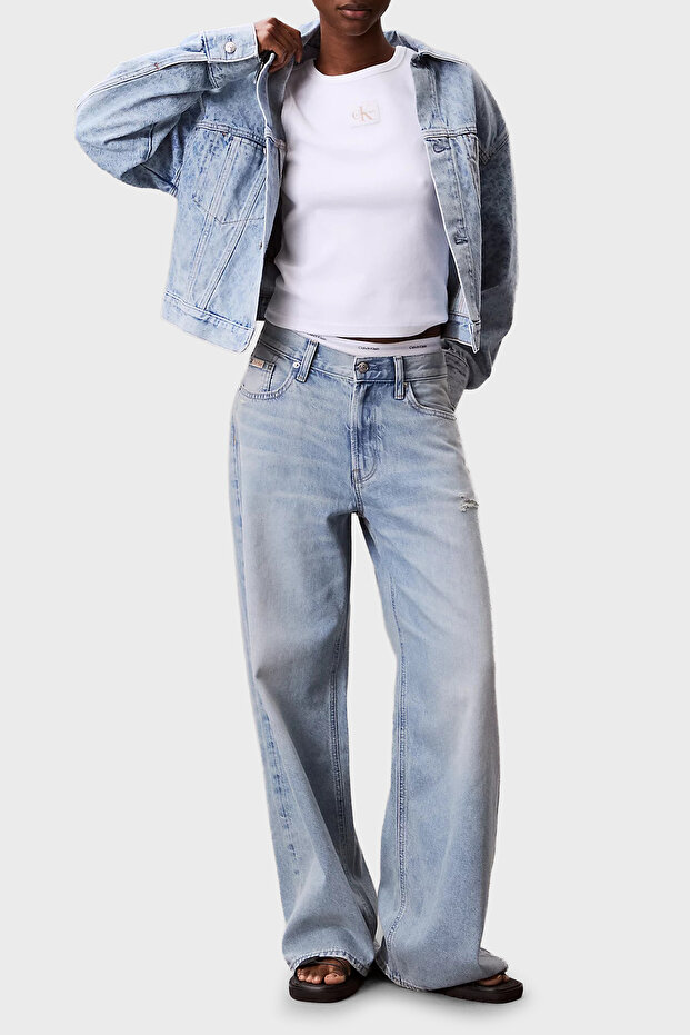 Pamuklu Regular Fit Logolu Kısa Kot Ceket LV047C782GX0S CEKET LV047C782G X0S - 2