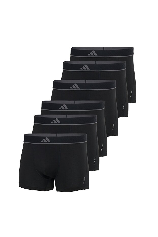 Herren Boxershorts, 6er Pack - Trunks, Active Micro Flex , Logo, einfarbig - 1