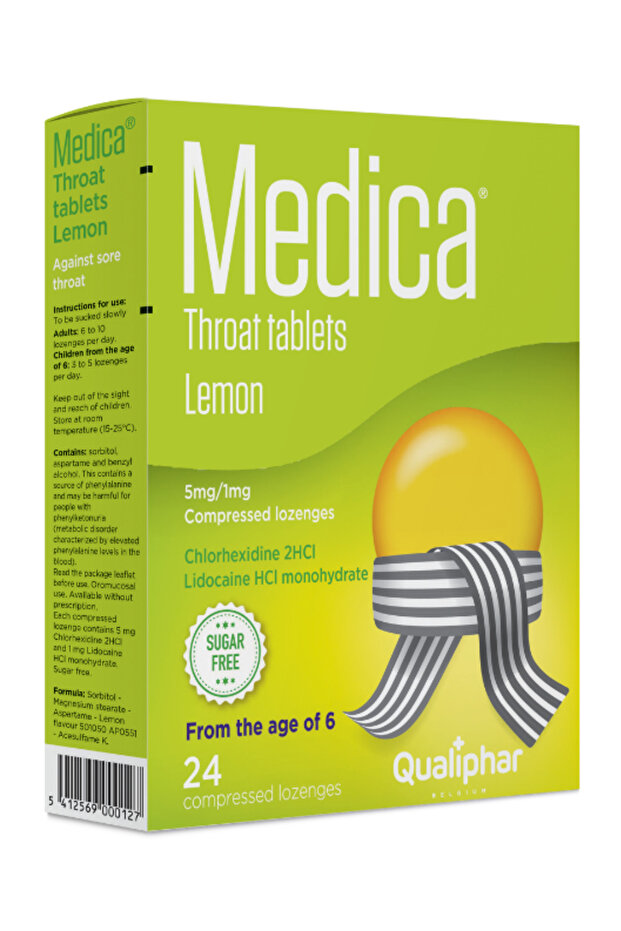 Medica Throat Lemon Tab 24S
