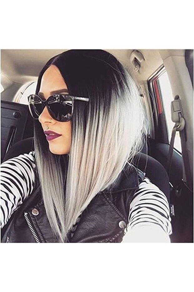 Medium-Length Gradient Wig - 2