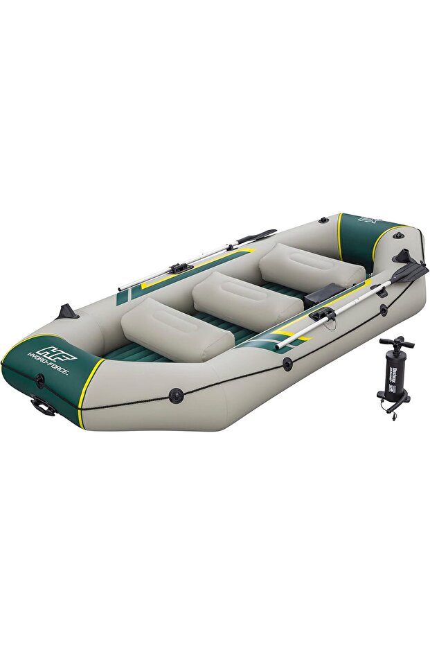| Hydro-Force Ranger Elite X4 Inflatable Raft Set | Inflatable Boat with Hand Pump, Oars, Se