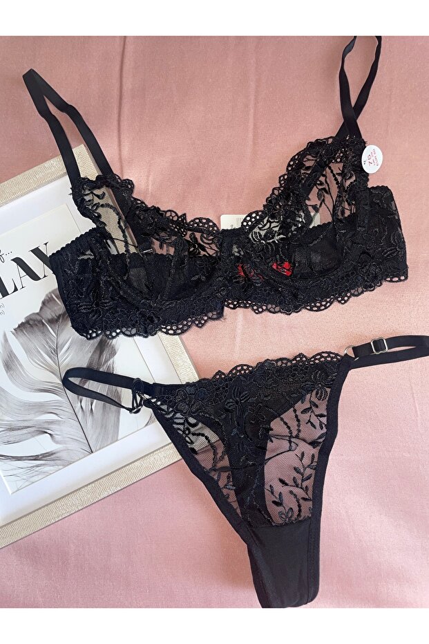 SİYAH DANTEL BRODE - 3