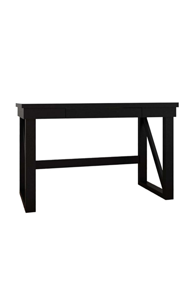 مكتب كمبيوتر مستطيل الشكل من كريستوود بدرج واحد - 1