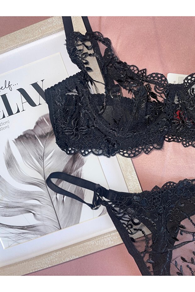 SİYAH DANTEL BRODE - 2