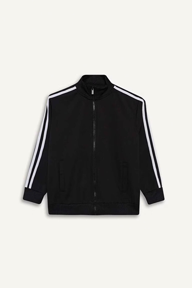 2'li Fermuarlı Hırka Eşofman Altı Siyah Erkek Çocuk Alt-Üst Takım D2042A8/BK81 - 2