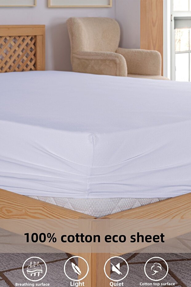 Single Combed Cotton Sheet - 100×200, 100% Cotton, 145 G/M2