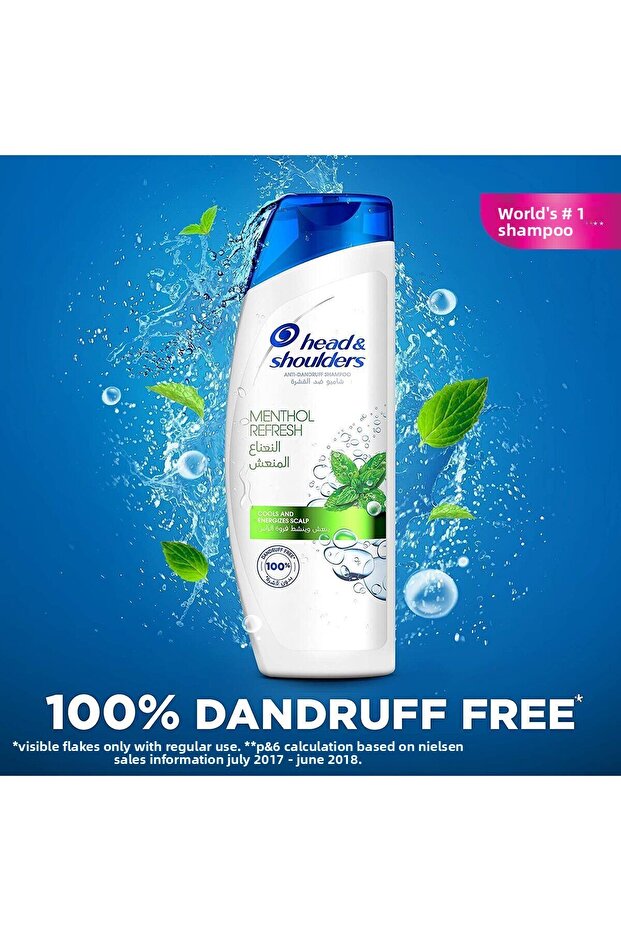 Head & Shoulders Menthol Refresh Anti-Dandruff Shampoo For Itchy Scalp 400 + 200ml - 2