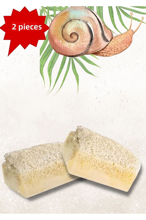 Pumpkin Leaf Snail Soap 120 Gr, 2 Pieces, Handmade Natural Soap