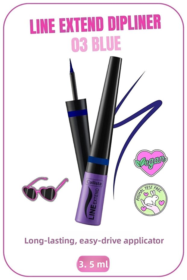 Line Extend Dipliner Long Lasting - 03 Earth Blue - Navy Blue