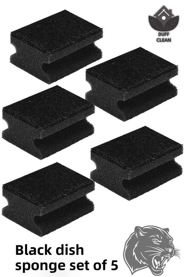 اسفنج صحون اسود 5 عبوات - 4