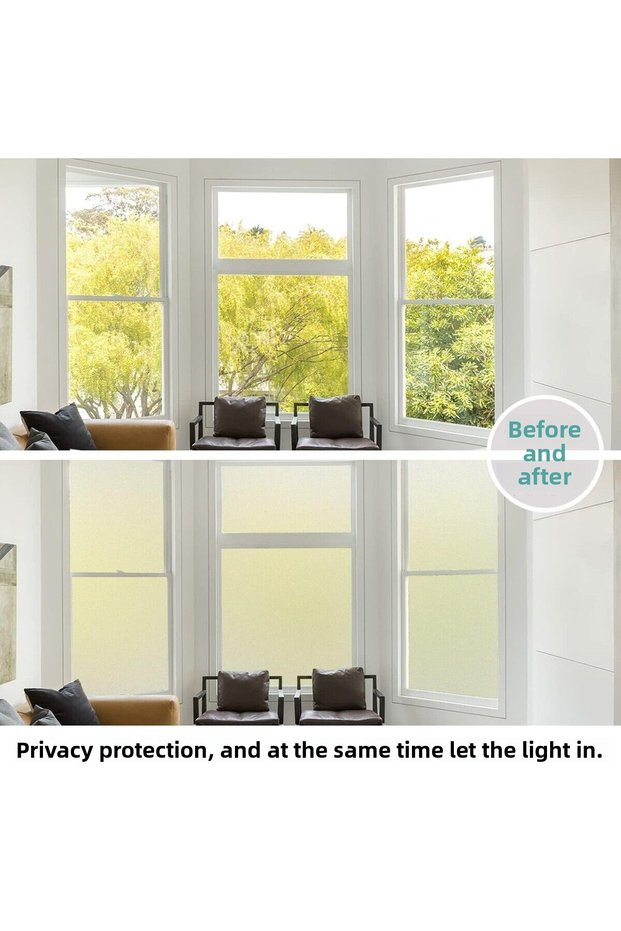 Self-Adhesive Glass Sandblasting Foil Frosted Glass Film Shower Cabin and Balcony Glass