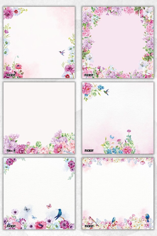 مفكرة زهور - مقاس 9*9 سم - 50 ورقة - مفكرة - مذكرة - ورق ملاحظات - قائمة المهام - دفتر ملاحظات - 1