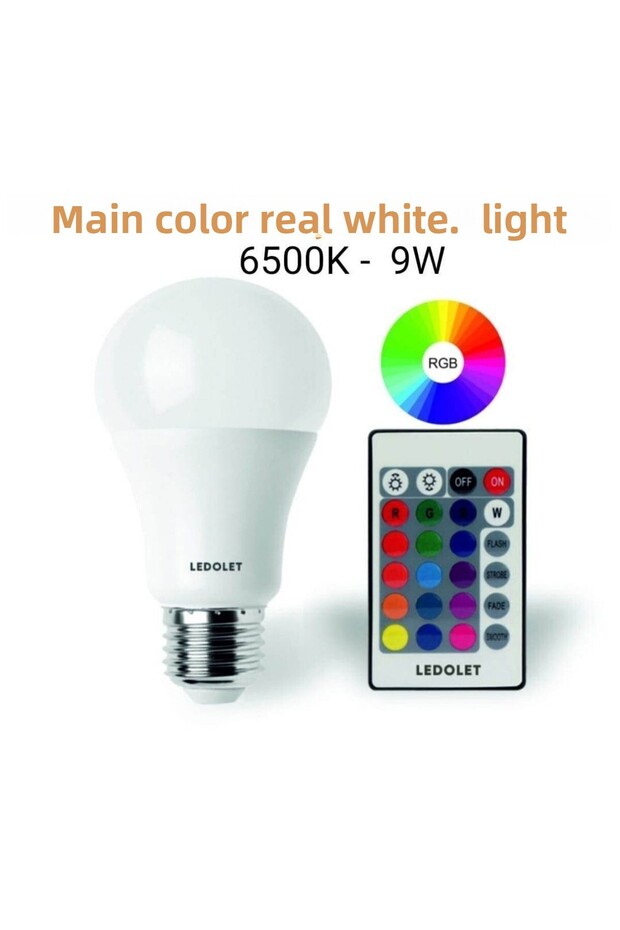 9W Rgb Led Bulb Color Changing with Remote Control - 1