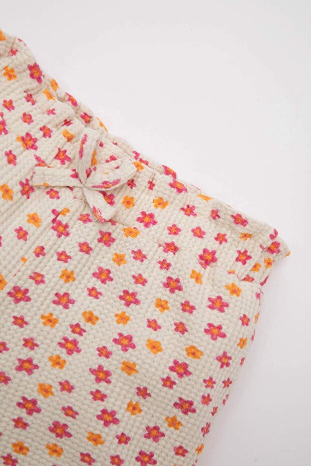 Kız Bebek Çiçekli Waffle Şort D4351A524SM - 2