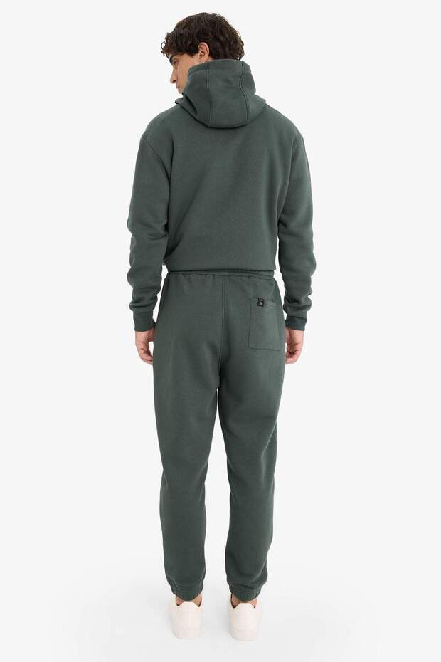 Regular Fit Beli Bağcıklı Cepli Paçası Lastikli Şardonlu Jogger Eşofman Altı E6326AX25AU - 7