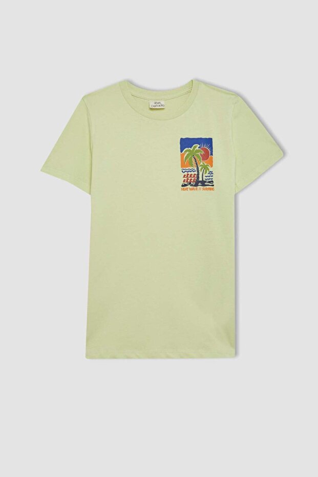 Erkek Çocuk Pijama Takım Baskılı Kısa Kollu Beli Lastikli Şort Alt D1212A824SM - 6